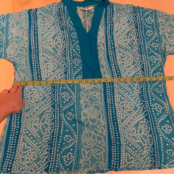 ULLA POPKEN XXL flowy cotton tunic top. Beautiful blue. - Picture 5 of 6